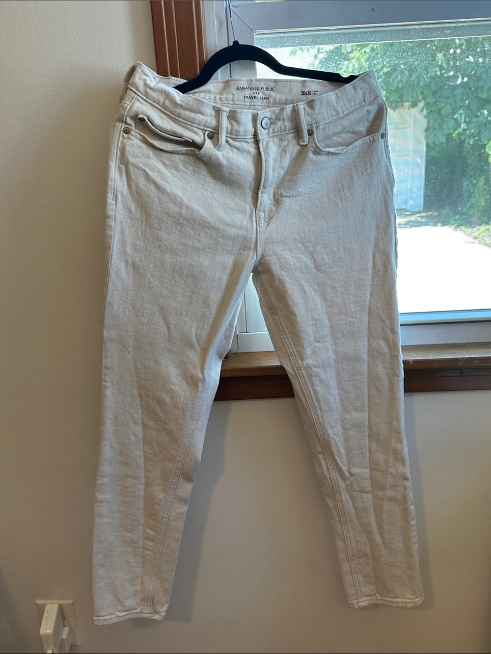 Men’s Banana Republic Cream Beige Slim-fit Jeans